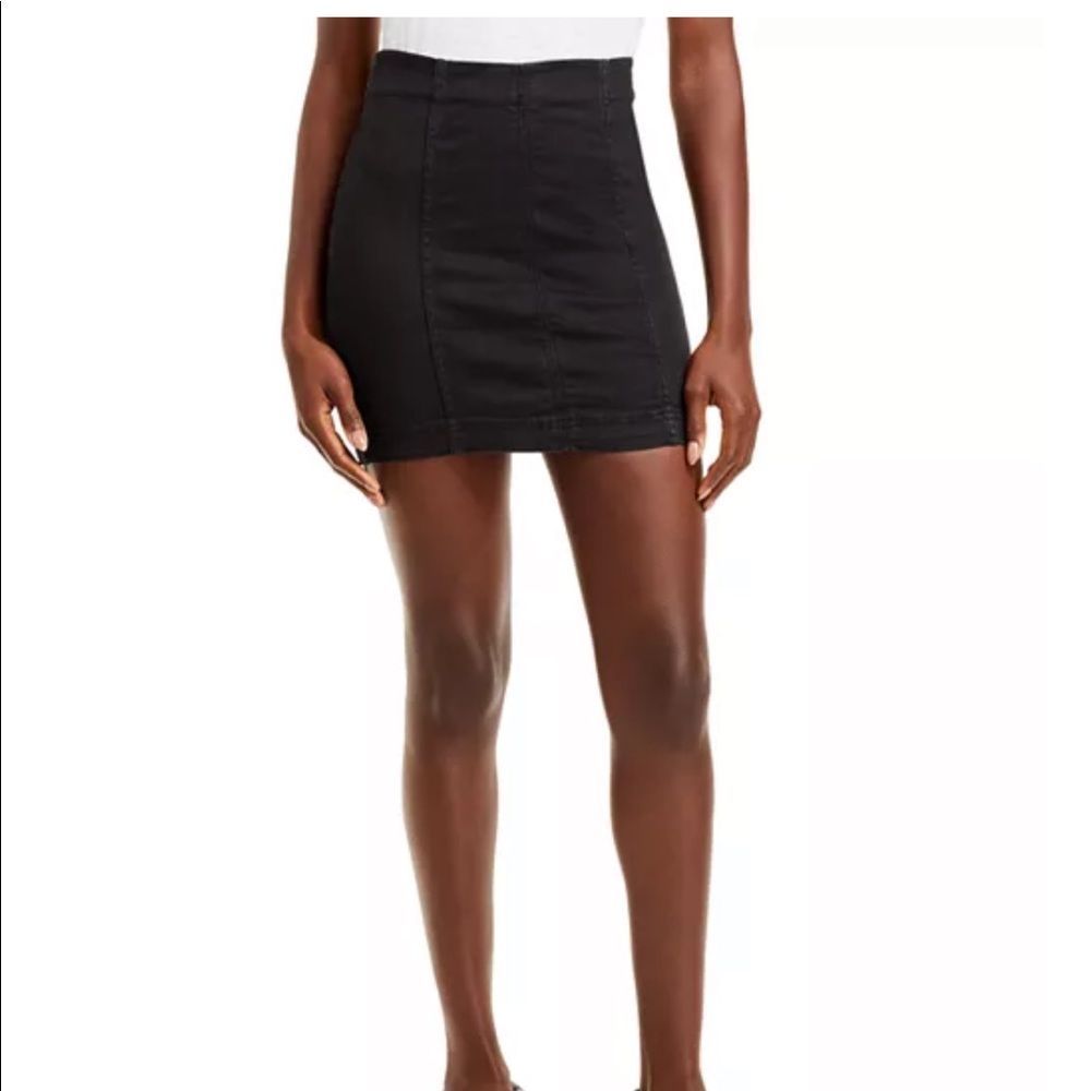 Free people modern femme mini skirt black